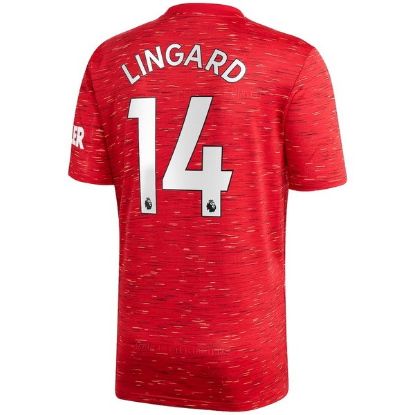 Camiseta Manchester United NO.14 Lingard Replica Primera Ropa 2020/21 Rojo